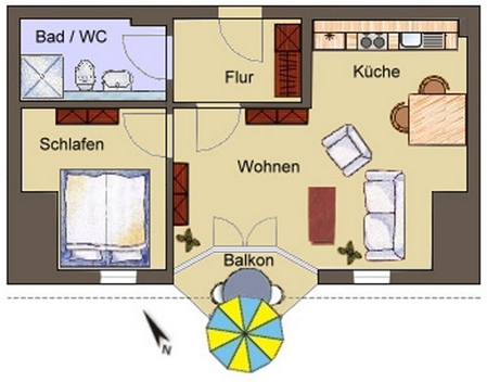Grundriss Fewo M4 Grundriss Fewo M4